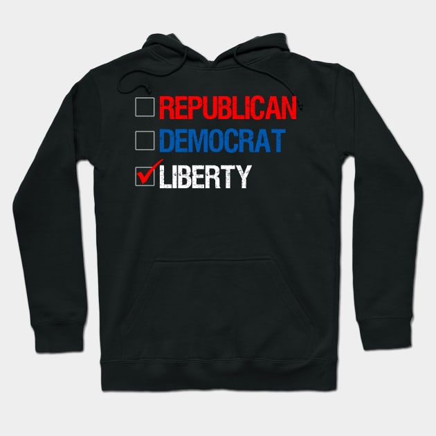 Republican Democrat Liberty Libertarian Hoodie by Flippin' Sweet Gear